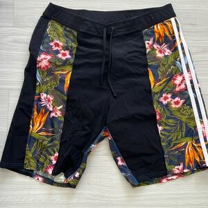 Y3 printed board swim shorts